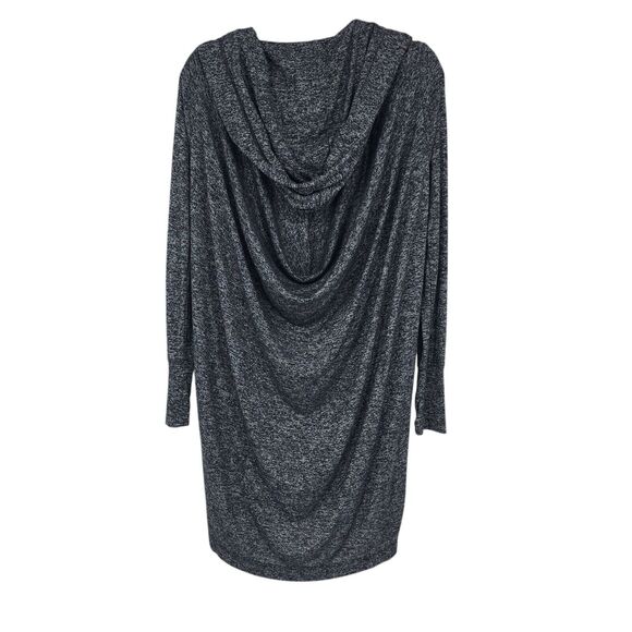 Athleta Hooded Draped Cardigan Black Heathered Long Sleeve Sweater Size XXS - Picture 4 of 4